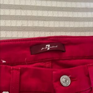 7 For All Mankind Vibrant Red Pants